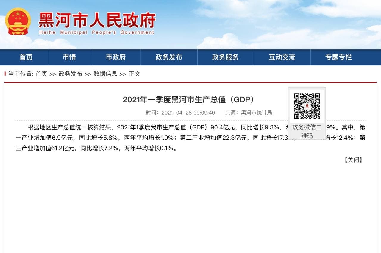 Скриншот: http://www.heihe.gov.cn