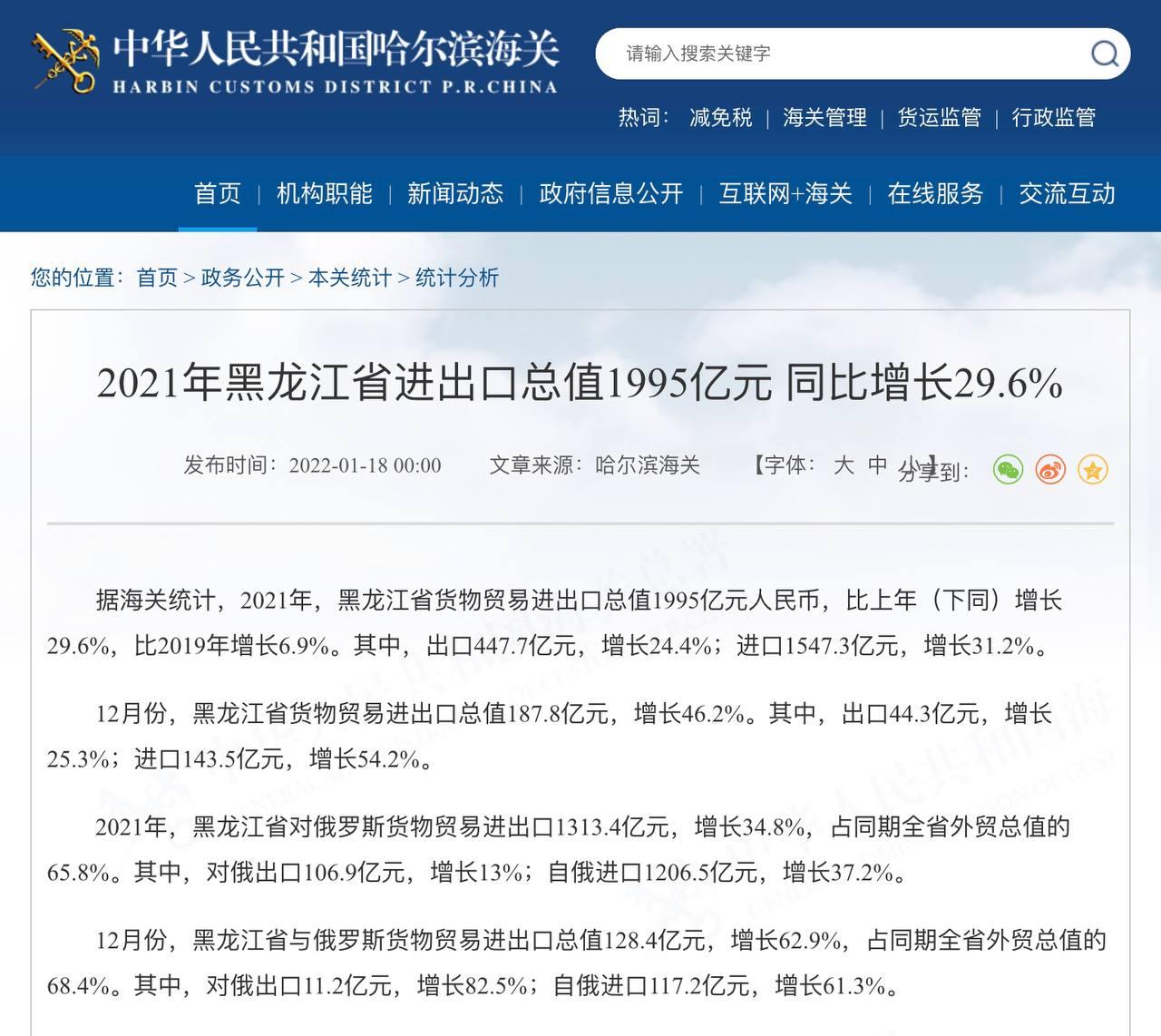 Скриншот: http://harbin.customs.gov.cn