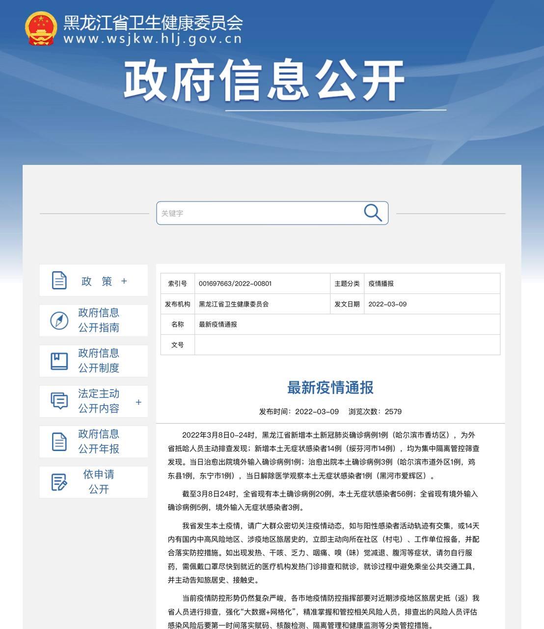 Скриншот: http://wsjkw.hlj.gov.cn