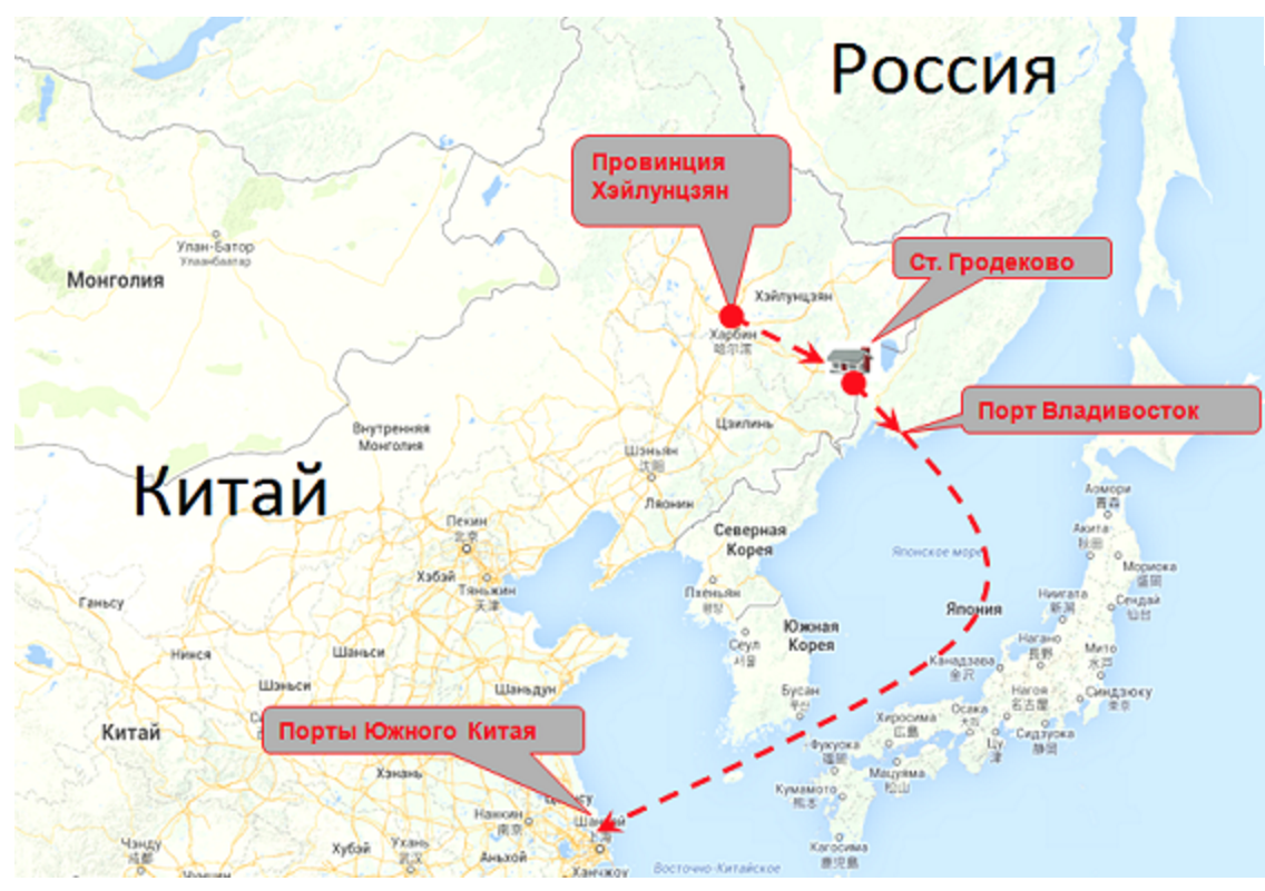 Карта россии с владивостоком